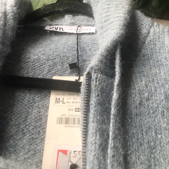 Zara blue sweater size M-L large sleeves - Picture 10 of 14